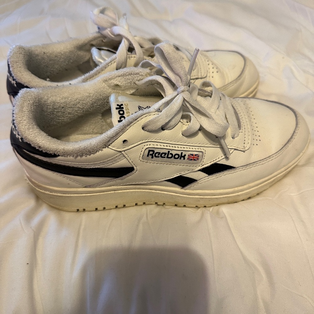 Reebok White Black Low-Top Sneakers
